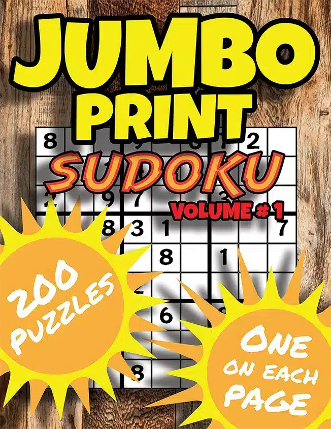 Jumbo Print Sudoku, Volume #1, Front Cover