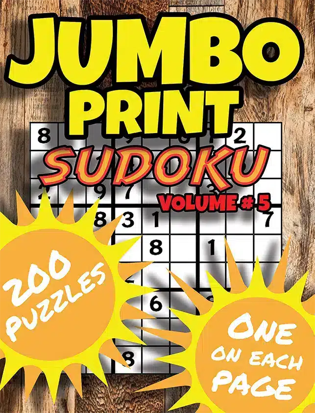 Jumbo Print Sudoku, Volume #5, Front Cover