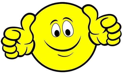 Smiley face with two thumbs-up