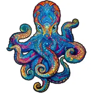 Unidragon.com Wooden Magnetic Octopus Jigsaw Puzzle